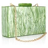 Acrylic Handbags for Women Multicolor Perspex Geometric Purses Box Clutch Elegant Crossbody Bag for Lady Evening Banquet Prom