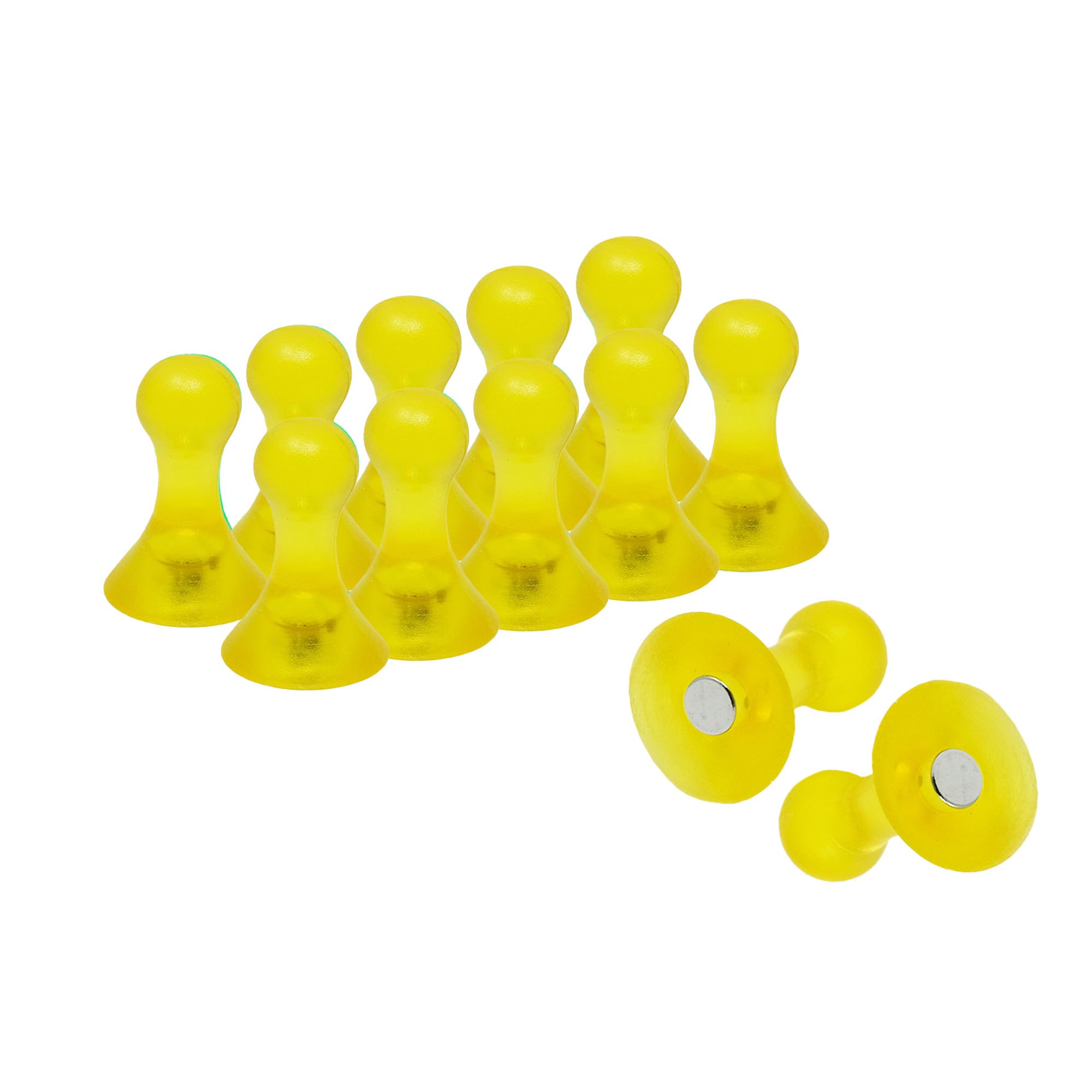 Small Yellow Skittle Magnets for Fridge, Whiteboard, Noticeboard, Filing Cabinet - Pack of 120