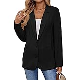 Mina Self 2025 Linen Blazers for Women Business Casual Long Sleeve Lapel Open Front Suit Jacket Work Blazer with Pockets