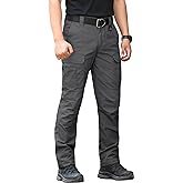 CARWORNIC Men's Ripstop Tactical Pants Water-Resistant Military Cargo Pants Lightweight EDC Pockets Outdoor Hiking Work Pants