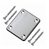 ROSENICE Guitar Neck Plate with Screws for Strat