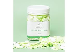 BPrettier Foot Soak Flower Soap Sheets Pedicure Foot Soaks for Softens Calluses Moisturizing Relaxing Feet Pedi Party, Birthdays, Sleepovers Use (Jasmine)