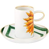 Vista Alegre Amazonia Porcelain Coffee Cup and Saucer