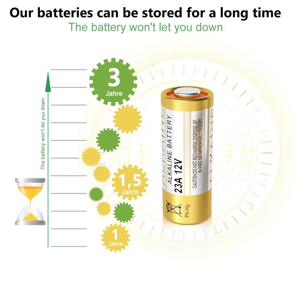 Beidongli 23A 12V Alkaline Batteries A23S MN21/23 L1028 A23 12V Battery (10 Pack)