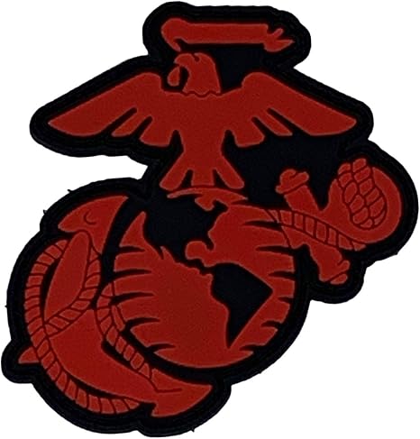 Amazon Com Patchops Usmc Eagle Globe And Anchor Ega Pvc Tactical Morale Patches Red Arts Crafts Sewing