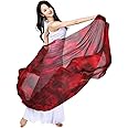 KIKIGOAL Women's 100% Silk Belly Dance Veils and Hand Scarves Gradual Colors 1.14x2.5m/98"x45"