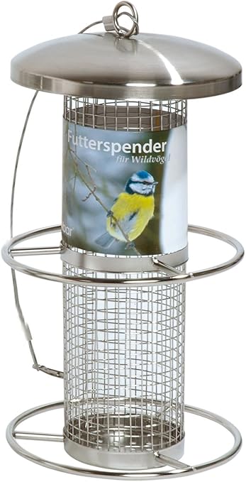 dobar 10041 Futterspender für Vögel mit Anflugringen, Futterstation