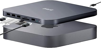 Amazon Evolve 7 In 1 Type C ドッキングステーション 最大5tbの外付けハードドライブsata Ssd Hddポート Tf Sdおよびusba 4ポートは Mac Miniアクセサリ用に特別に設計 Compatible With Mac Mini 12 18 19 M1 Mac Mini Macbook Pro Gray Evolve