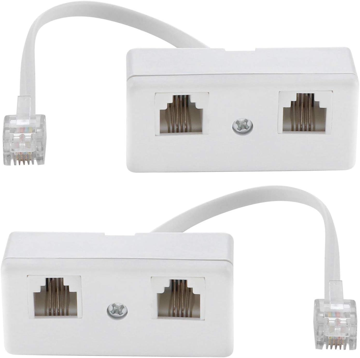 Two Way Telephone Socket Adapter Splitter Doubler Splitter, Cable RJ11