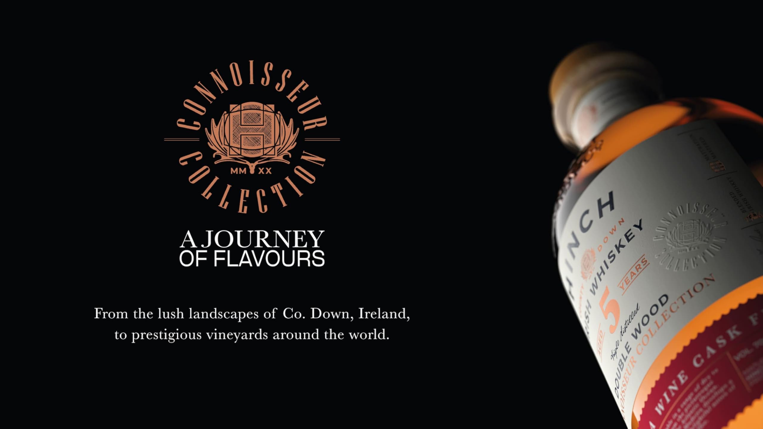 Hinch Irish Whisky aged 5 years Connoisseur Collection 46% vol • triple distilled double wood • Madeira Wine Cask Finish (1 x 0.7 l) 5