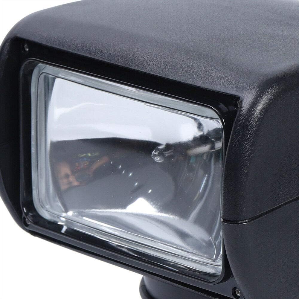 Boat Spotlights Searchlight 100W Marine Boat Remote Control Spotlight Outdoor Searchlight Wireless LED Halogen Searchlight Rotating Light (USA Stock) (Black) : Sports & Outdoors
