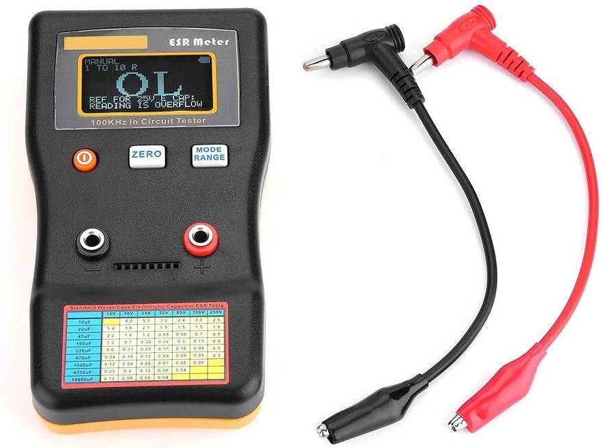 Capacitance Meter, MESR-100 Resistance Capacitance Meter Auto Ranging In Circuit Tester Capacitance Tester - Image 5