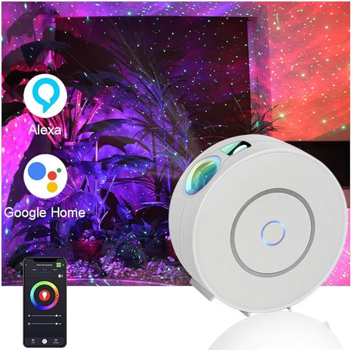 Galaxy Projector Light with Nebula Cloud,Star Sky WiFi Night Light Projector,Suitable for Game Rooms,Home Theatre or Baby Room,Compatible with Alexa & Google Home,Control by APP