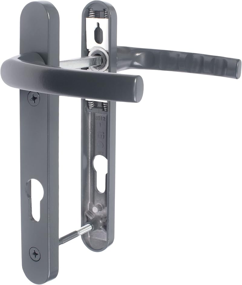 JCP uPVC Door Handle Pair 122mm 92mm PZ 220x30 Backplate Anthracite 7016