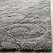 SAFAVIEH Florida Shag Collection Accent Rug - 4' x 6', Grey, Scroll Design, Non-Shedding & Easy Care, 1.2-inch Thick Ideal for High Traffic Areas in Entryway, Living Room, Bedroom (SG455-8013)