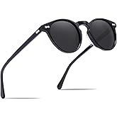 CARFIA Polarized Sunglasses for Women: Acetate Frame, Small/Medium Size, UV400 Protection - Anti Glare CA5288