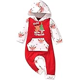 Aalizzwell Newborn Infant Baby Boys Girls Christmas Hooded Romper