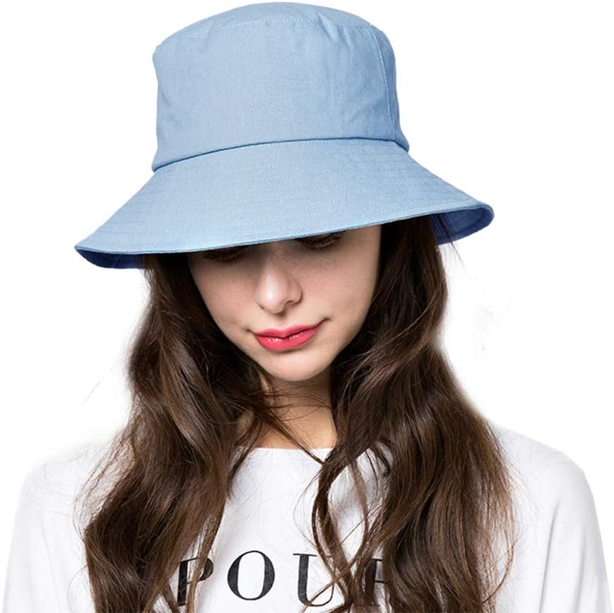 Bucket Hats for Women Sun Beach Hat Teens Girls Wide Brim Summer Fisherman's Caps UPF 50+