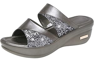 SBGMOSJ Low Wedge Sandals for Women Dressy Summer Women Shoes Size 12 Wide Width Sandals Wedges Off White Wedge Sandals for Women Low Heel Womens Orthopedic Sandals with Arch Support Wide Width Sandals Women