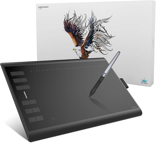 Huion ペンタブ D 10 6 25インチ カスタマイズ ショートカット28個 スマホでお使えペンタブレット H1060p 液晶ペンタブレットxp Penワコムhuionお絵かきの森