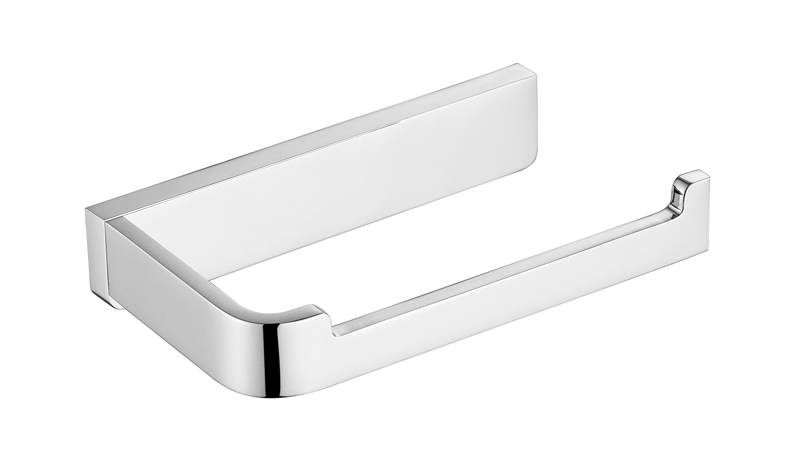 Flybath Toilet Roll Holder Without Cover Bathroom Solid Brass Polished Chrome Finish Silver Toilet Paper Tissue Holder Wall Mounted