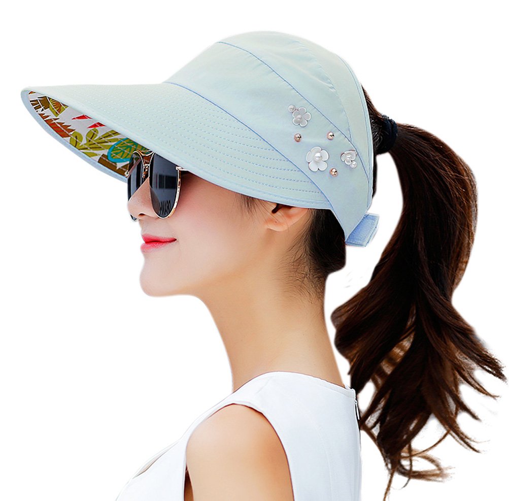 HINDAWI Sun Hats for Women Wide Brim Sun Hat UV Protection Caps Floppy ...