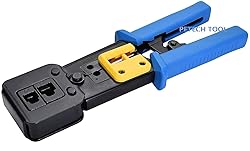 PETECHTOOL RJ45 Crimp Tool Ethernet Pass Thru