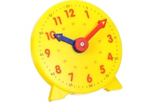 PATIKIL 4 inch Teaching Clock, Learn Clock Learning Tell Time Analog Clock Demonstration Clock 24 Hour 2 Pointers for Classro