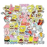 Spongebob Squarepants Stickers Laptop Stickers Waterproof Skateboard Snowboard Car Bicycle Luggage Decal 50pcs Pack (Spongebob Squarepants)