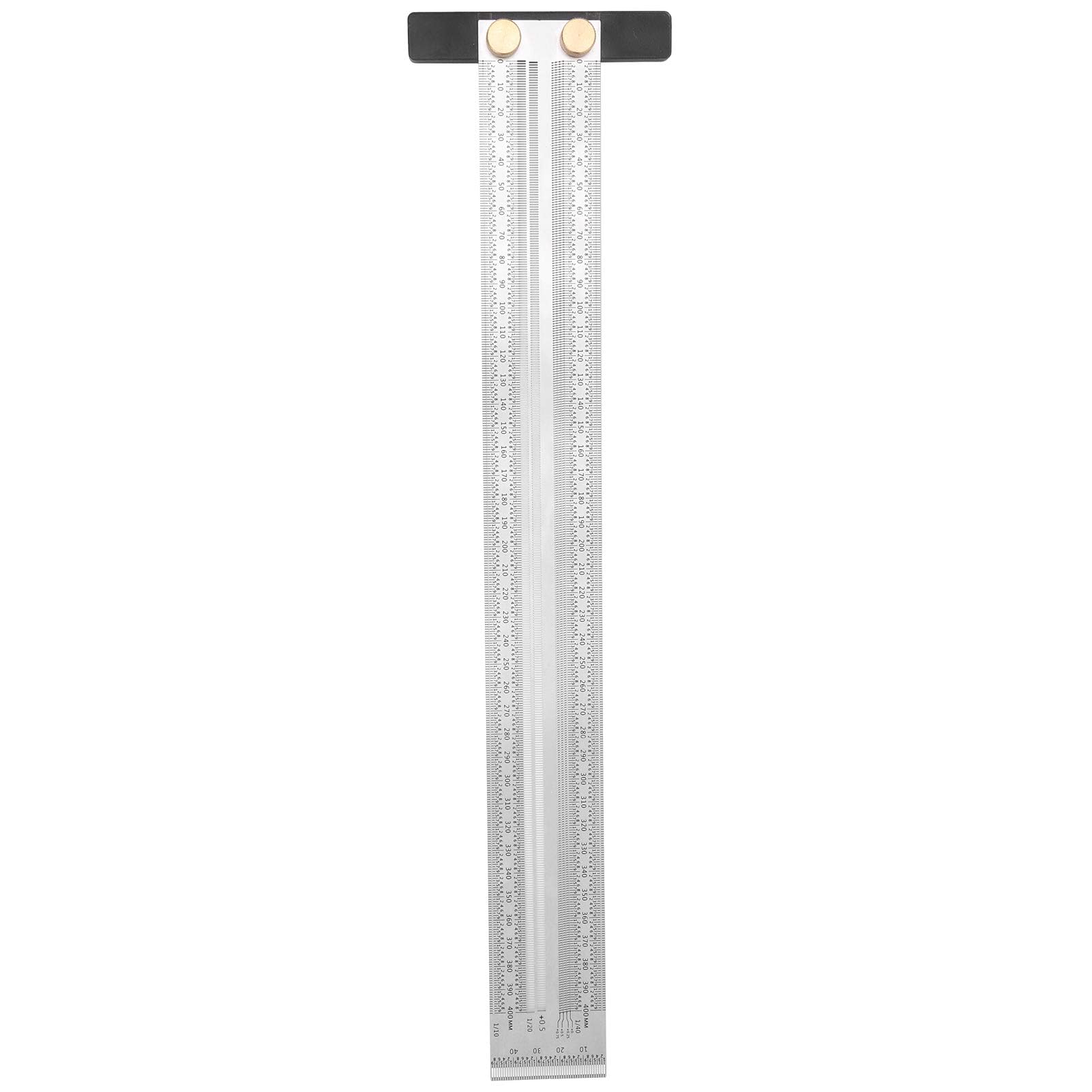 T‑Type Ruler, Ultra Accuracy Stainless Steel Precision Marking T-Ruler, 400mm Scribing Gauge, Tools, with Clear and Accurate Scale, for Positioning and Marking of Woodworking Mortise