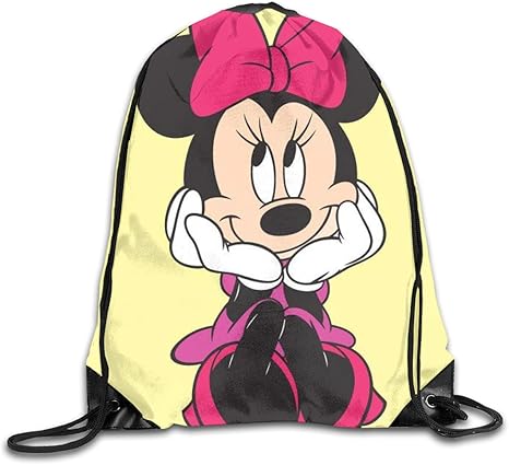 Amazon Co Jp Wsxedc 巾着バッグ カートゥーン ミニーマウス 丈夫なバックパック ヨガ スポーツ 旅行用 ホーム キッチン