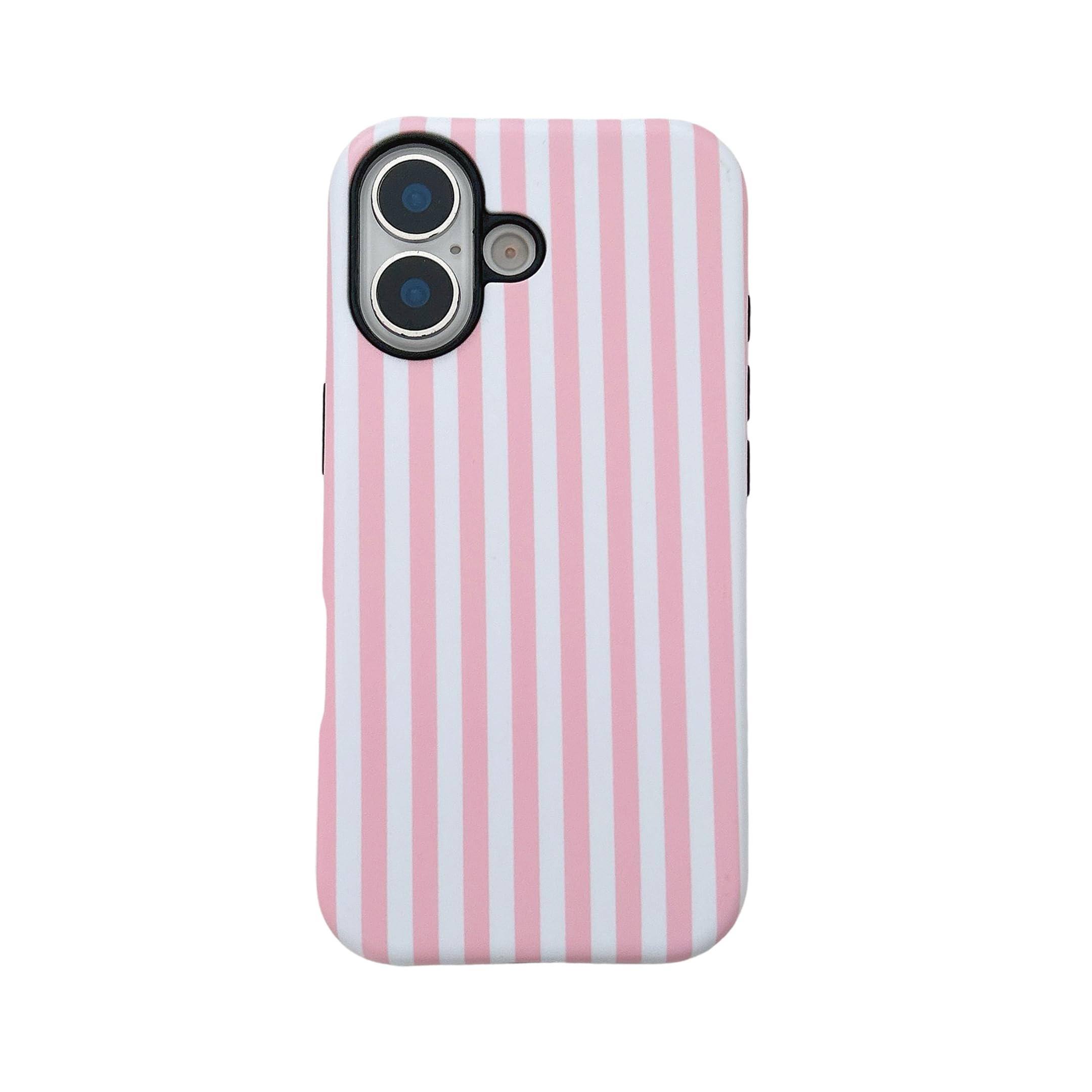 YOYORI for iPhone 17 Case Cute Striped Phone Case for Women Girls, Shockproof Slim TPU and Hard PC Protective Design Cover 2025 6.3"(Pink)