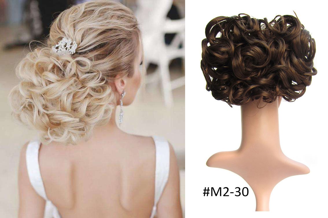 Hi Girl M2 30 Curly Hair Wigs Curly Messy Dish Hair Bun