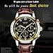 LIGE Men Leather Strap Watches Men's Chronograph Waterproof Sport Date Quartz Wrist watch Black gold