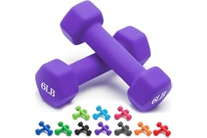 Portzon Weights Dumbbells 10 Colors Options Compatible with Set of 2 Neoprene Dumbbells Set,1-15 LB, Anti-Slip, Anti-roll, Hex Shape