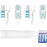 4X Sensitive Toothbrush Dual Clean Replacements Attachments Brush Heads Refill Accessories Compatible with Oral-B Cross Action Power 3733 4732 Rotating Power Toothbrush Heads &amp; Crisscross Bristles