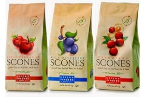 CHUYANG Sticky Fingers Premium All Natural Scone Mix Trio Bundle (Apple Cinnamon, Wild Blueberry, Cranberry)