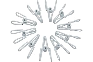 YANSANIDO 30 Pcs 2 Inch White Chip Clips, PVC Coating High Elasticity Strength Clothes Pins, Food Clips and Bag Clips