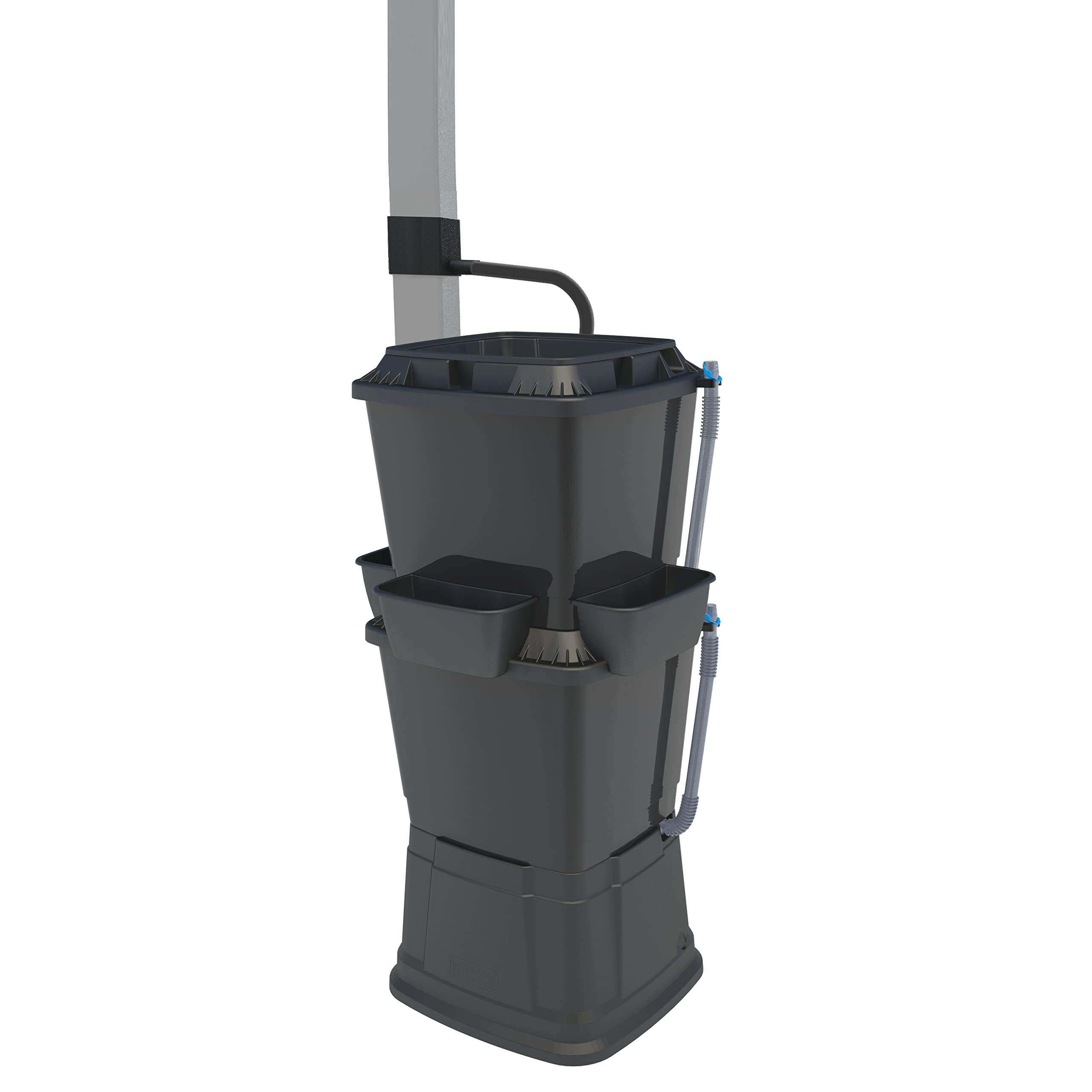 Rainwater Terrace 134 Litre Water Butt. Garden Rainwater Collector with Stand & Tap. Eco-Friendly Rain Barrel for Lawn, Plants & Veg Beds. Save Water & Reduce Bills.