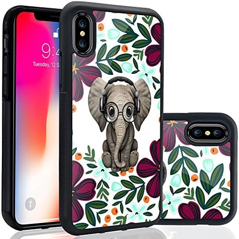 Ademen iPhone X 5.8 inch Case, Cute Elephant Design Hard PC Soft Silicone Protective Durable Shockproof Case For iPhone X / iPhone 10