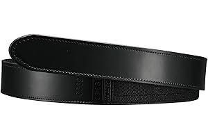 PERFECT FIT SHIELD WALLETS Perfect Fit Mechanics Belt Hook and Loop No Scratch Buckleless Law Enforcement Inner Belt 1.5 Inch Wide Black Leather