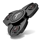Trianium Fidget Spinner Pro Metal Series [Black] Phone Stress Reducer Figit toy for Kid Adult [Easy Flick + Spin] Prime Ball Bearing Finger Spinner Hands Focus Toys Perfect For Anxiety,Autism,Boredom