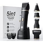 Electric Razors for Women, Valentines Day Gifts 5-in-1 Wet/Dry Bikini Trimmer with USB Charge Dock, Deluxe Facial Hair Removal, Wet/Dry Body Shaver for Nose Eyebrows Beard Underarm Leg Arm (Black)