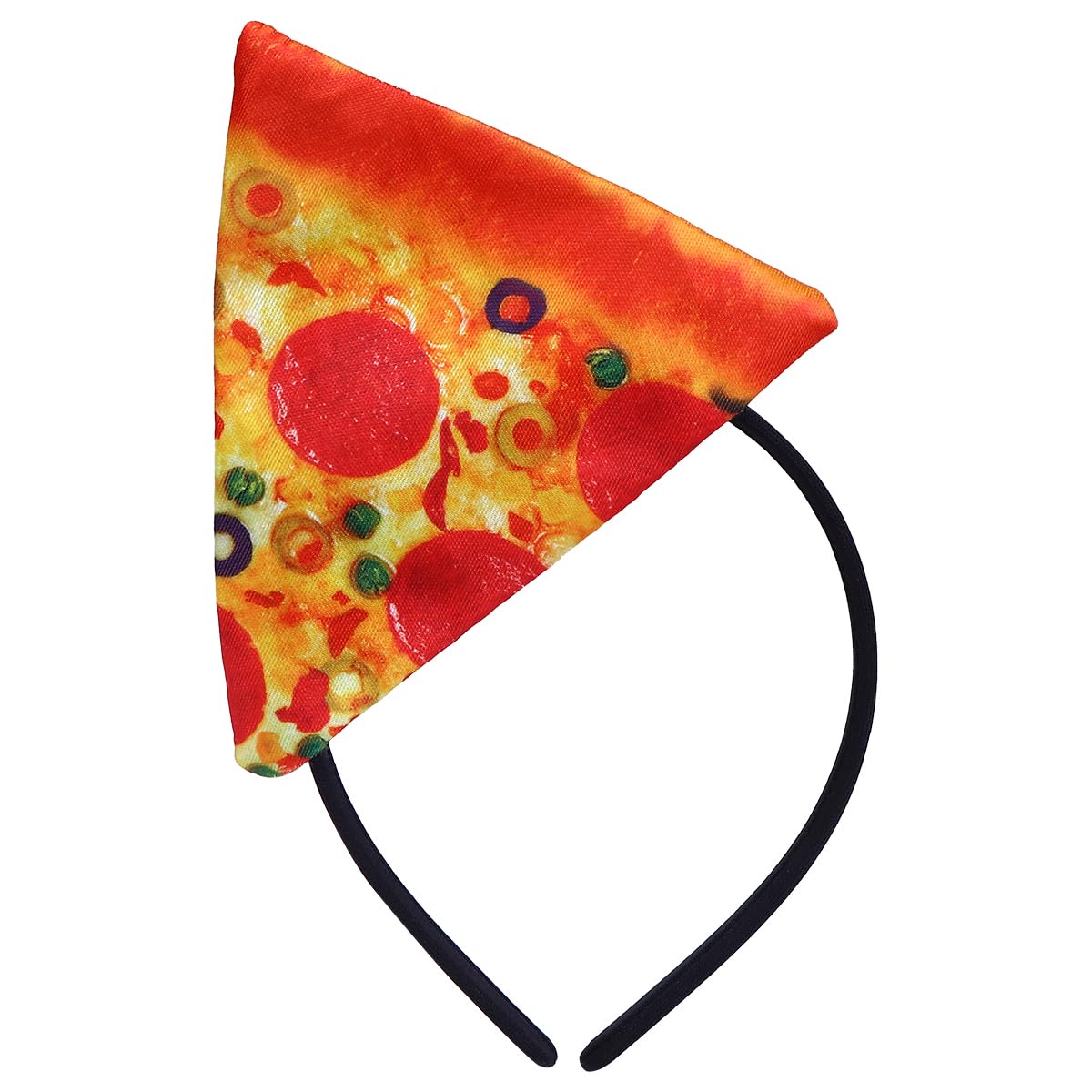FRCOLOR Pizza Headband Funny Pizza Hat Headpieces Halloween Costumes Cosplay Hair Accessories for Women Adult Kids