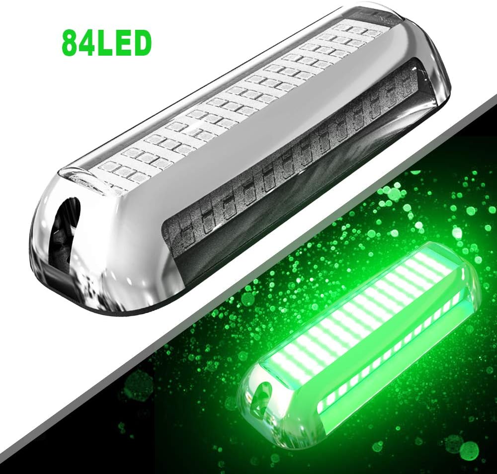 HUSUKU SOOP3 Plus 84LED 170°Unique Design Waterproof Stainless Steel High Luminence Underwater boat lights : Sports & Outdoors