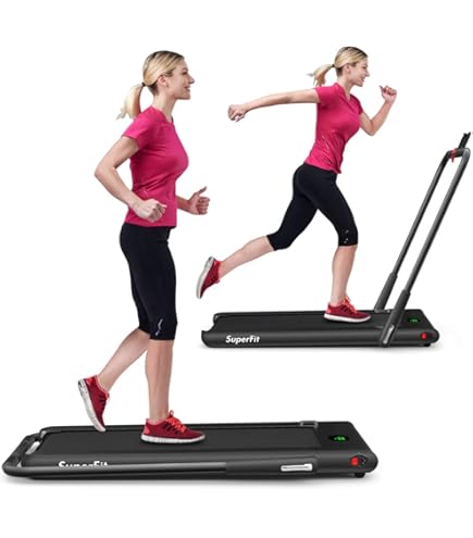 Incline Treadmill Superfit 2in1 Folding Treadmill Remote Control