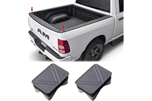 PIMCAR Ram 1500 Bed Rail Caps, Stake Pocket Covers Compatible with Dodge Ram 2019-2024 2025 Truck Tonneau Covers Accessories(Set of 2) (Only fit The Rear Stake Pockets)
