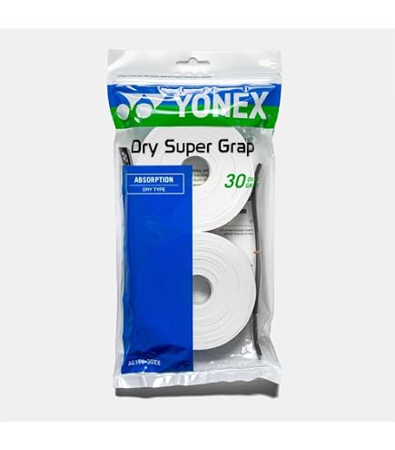 Amazon.com : YONEX Dry Super GRAP 30 Pack, White : Sports & Outdoors