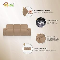 Easy-Going 8 Pieces Microfiber Stretch Sectional