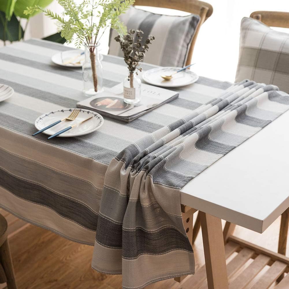 YHCWJZP Rectangle Striped Pattern Kitchen Dining Table Cover Tablecloth Holiday Decor Kitchen Tools Kitchen Supplies